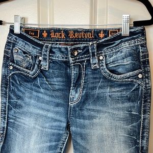 Rock revival jeans size 26  mid-rise boot Fay